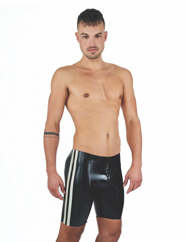 Mister B Rubber Fucker Shorts Black White