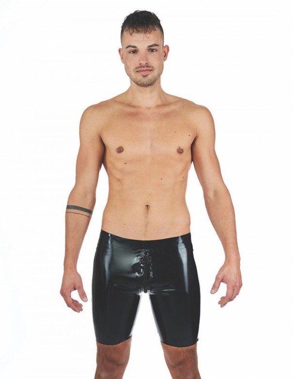 Mister B Rubber Fucker Shorts Black White