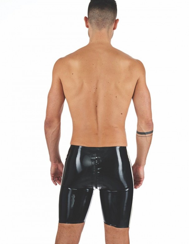 Mister B Rubber Fucker Shorts Black White