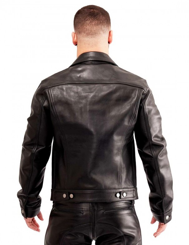 Mister B Leather Trucker Jacket