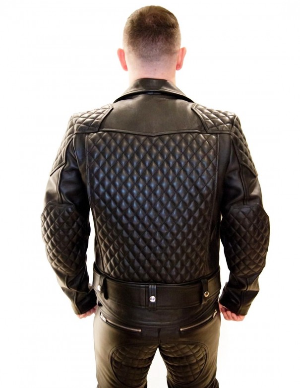 Mister B Leather Motor Jacket With Back Padding