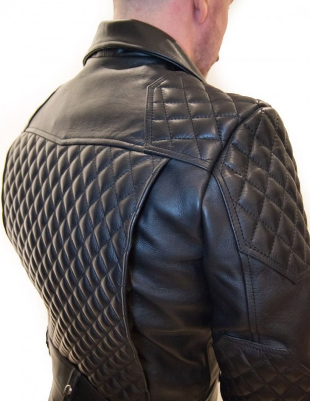 Mister B Leather Motor Jacket With Back Padding
