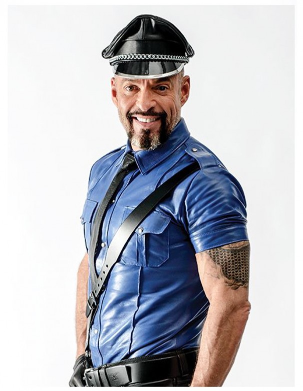 Mister B Sheep Leather Police Shirt Blue