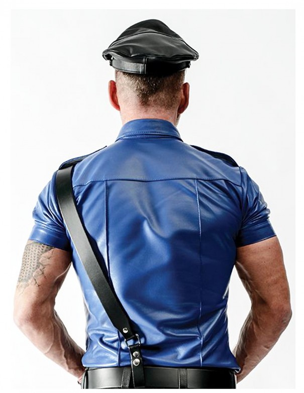 Mister B Sheep Leather Police Shirt Blue