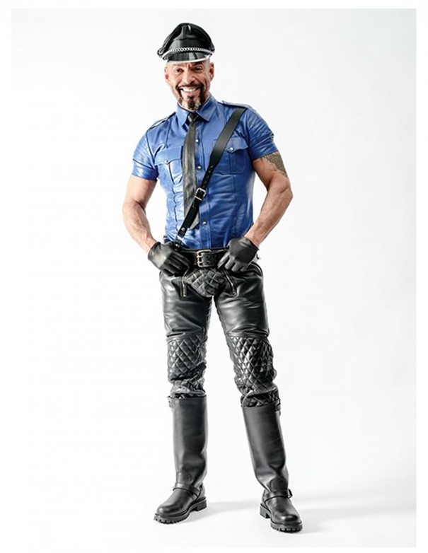 Mister B Sheep Leather Police Shirt Blue