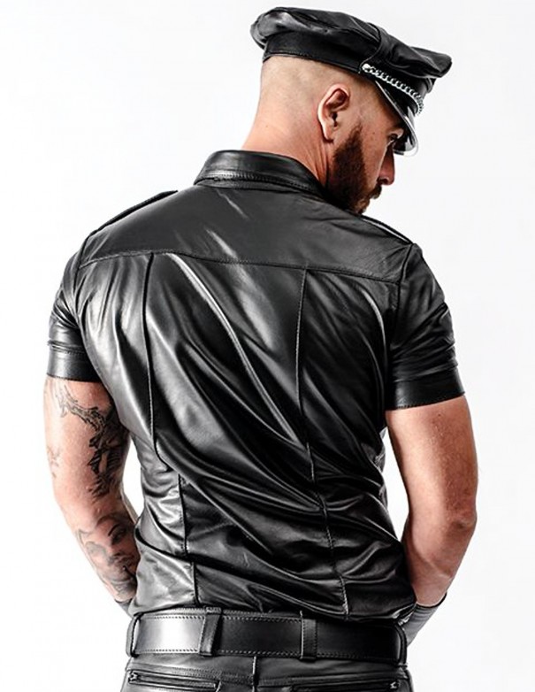 Mister B Sheep Leather Police Shirt Black