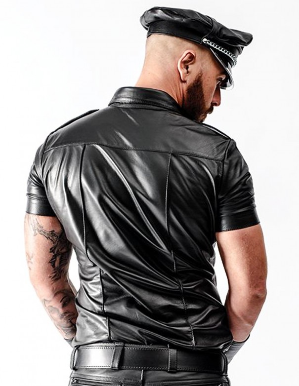 Mister B Leather Police Shirt Short Sleeves