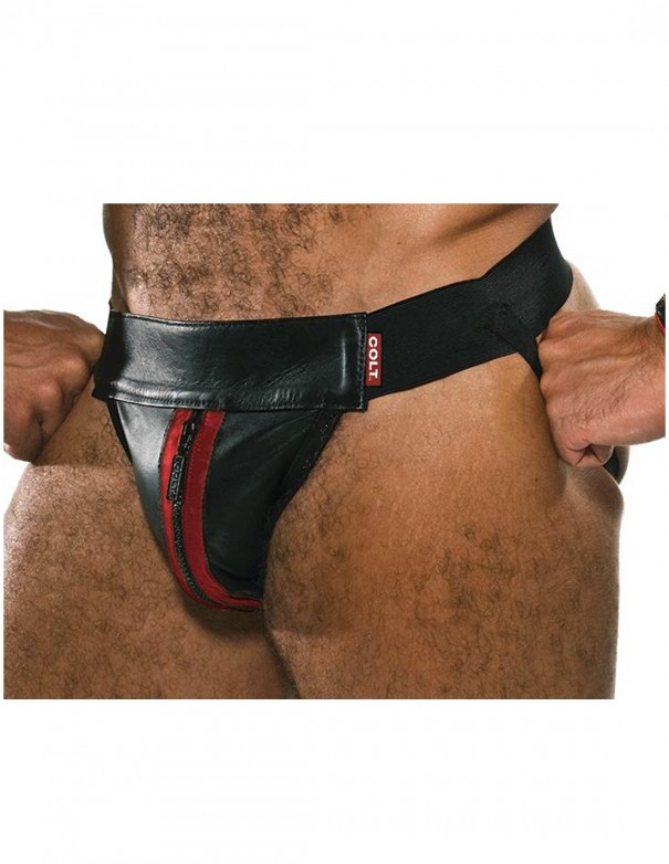 COLT Leather Jock Black-Red