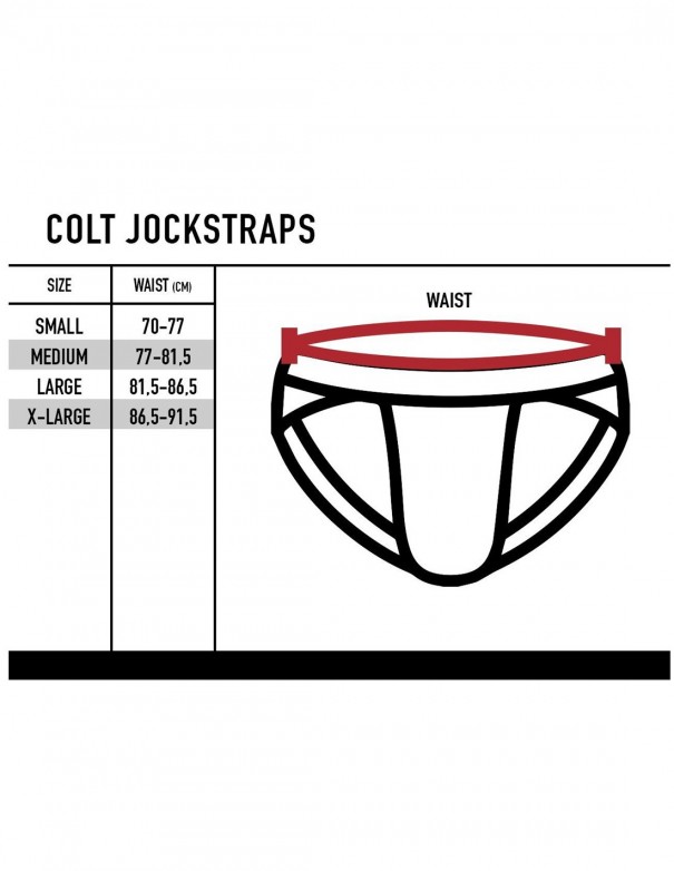 COLT Leather Jock Black-Red