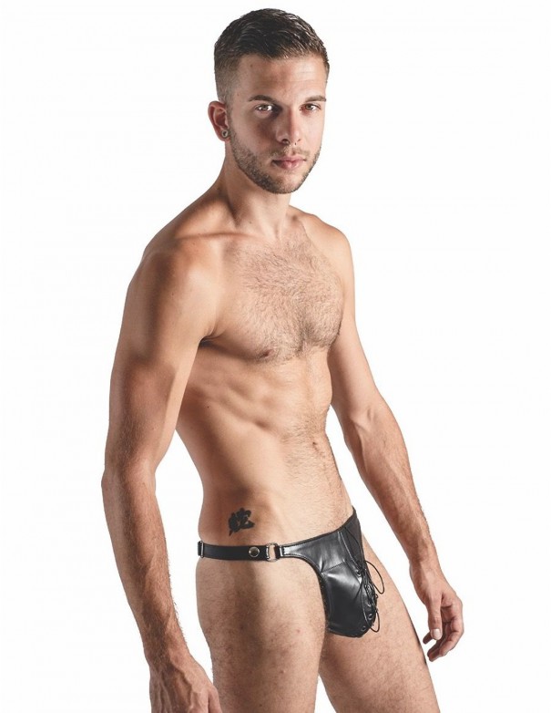 Mister B Leather Posing Pouch One Belt Laced