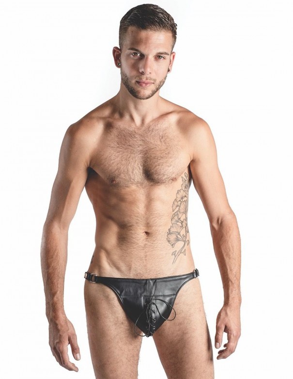 Mister B Leather Posing Pouch One Belt Laced