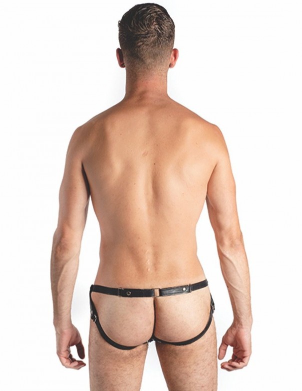 Mister B Leather Posing Pouch Two Belts Zip