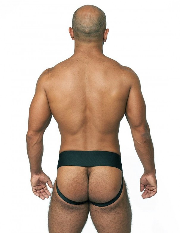Mister B Leather Premium Jockstrap - Black Grey