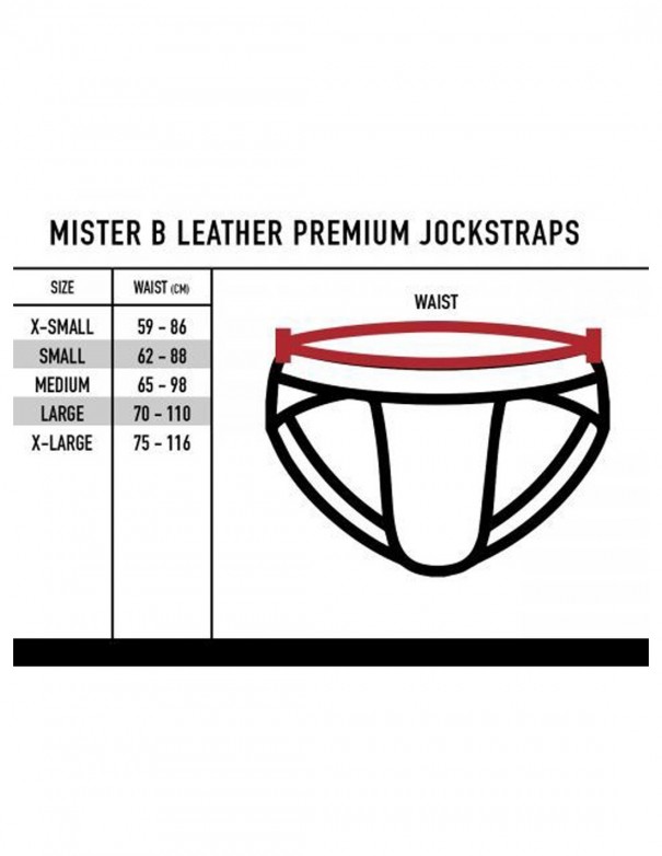 Mister B Leather Circuit Jockstrap - Red Yellow