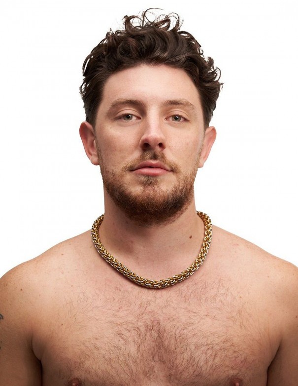 Chainmail Collar Twist Stainless Steel and Aluminium-Yellow