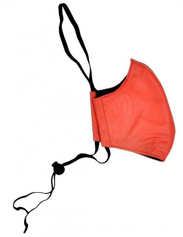 Mister B Leather Face Mask - Red