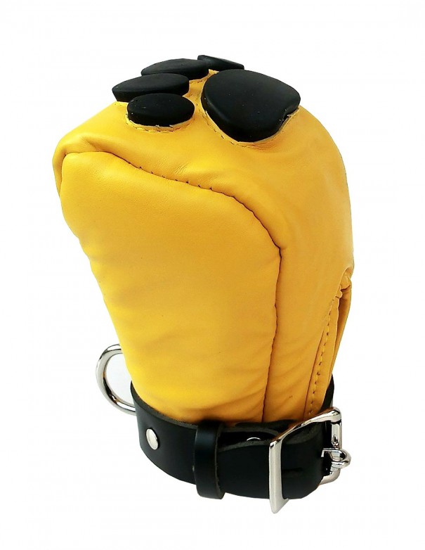 Mister B Leather Puppy Paws - Yellow Black
