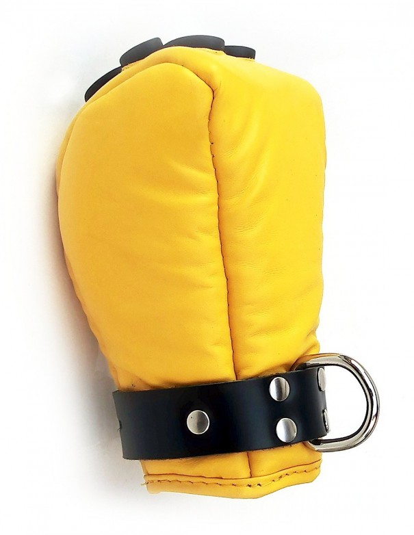 Mister B Leather Puppy Paws - Yellow Black