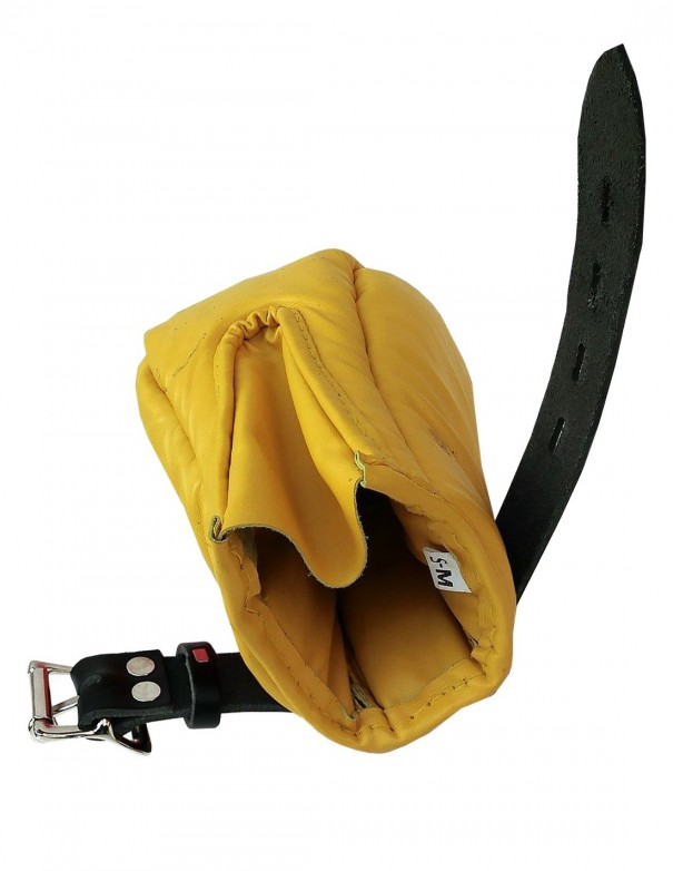Mister B Leather Puppy Paws - Yellow Black