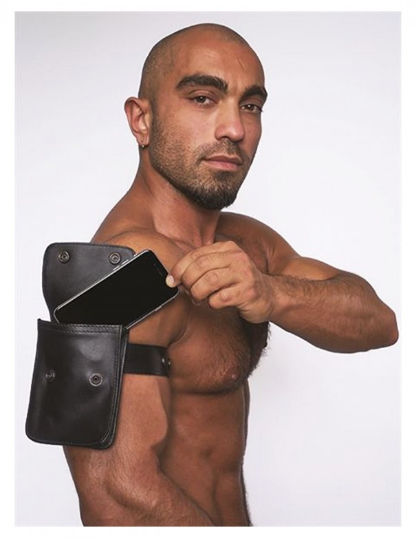 Mister B Leather Biceps Band for Wallet Black