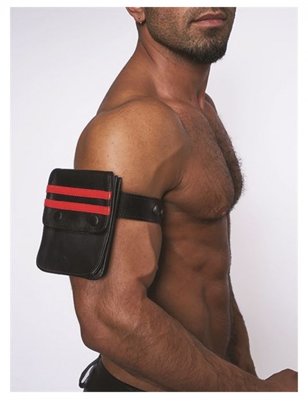 Mister B Leather Biceps Band for Wallet Black