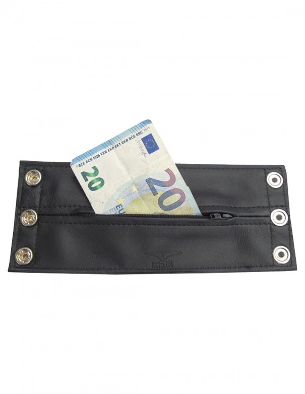 Mister B Leather Wrist Wallet Zip