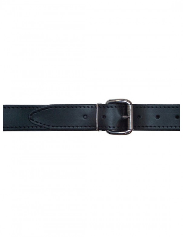 Mister B Leather Belt Stitched 4 cm - Black Mister B Leather Belt Stitched 4 cm - Black