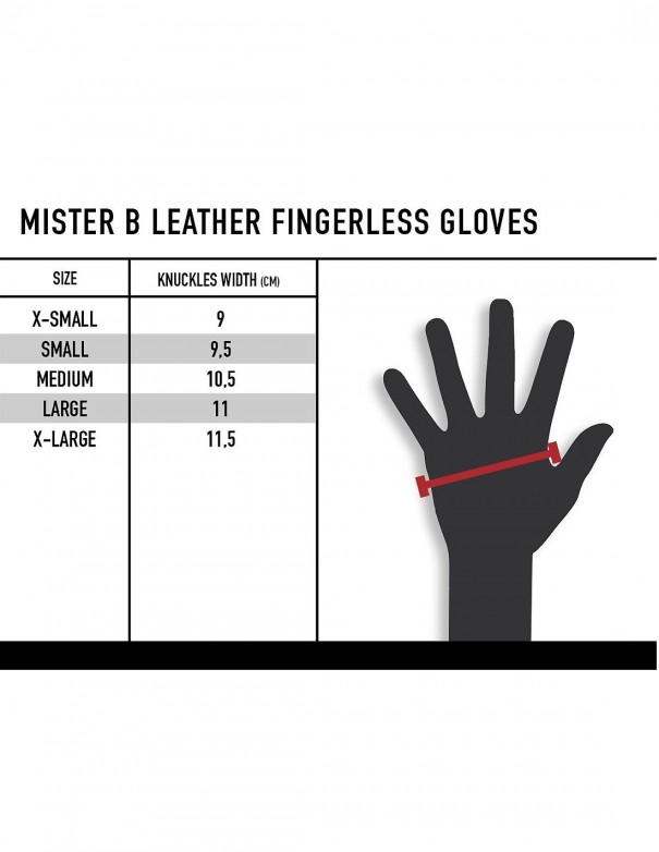 Mister B Leather Fingerless Gloves