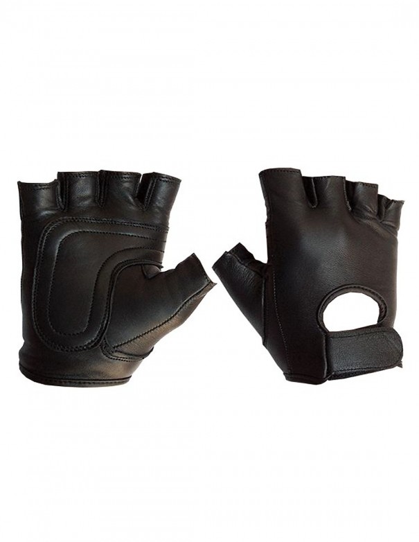Mister B Leather Fingerless Gloves