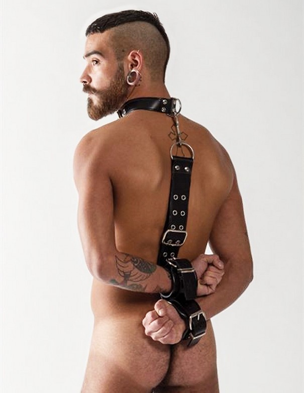 Mister B Leather Slave Collar With Restraints