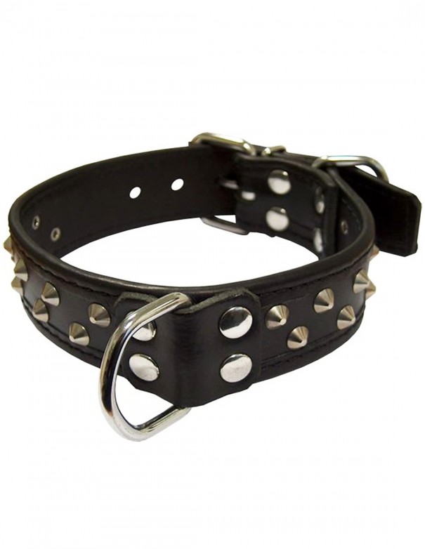 Mister B Leather Slave Collar With Cone Studs