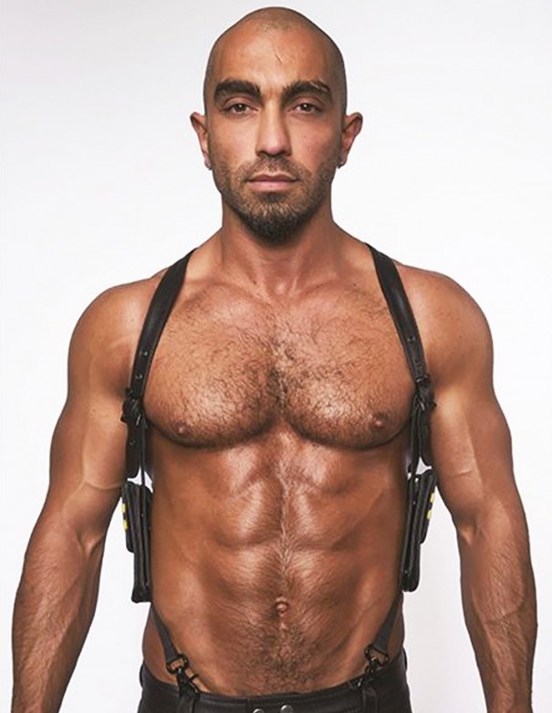 Mister B Leather Wallet Harness Black Yellow