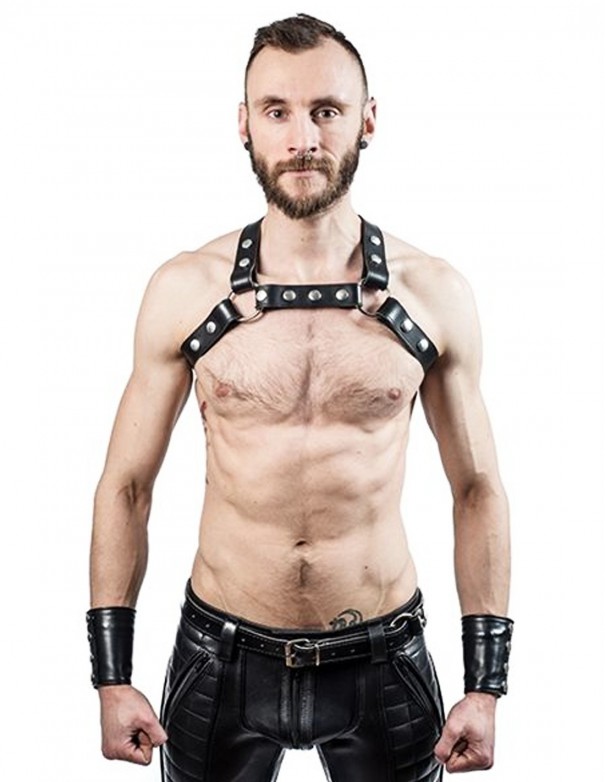 Mister B Leather X-Back Harness Black
