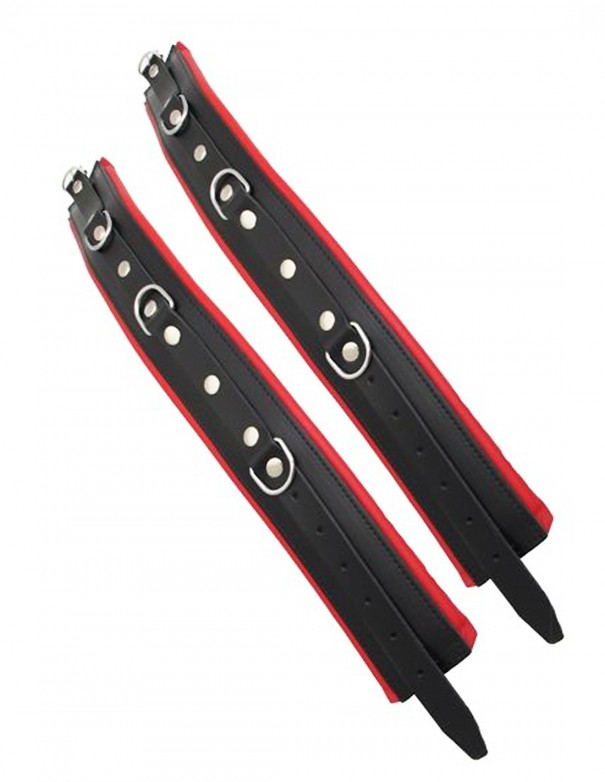 Mister B Leather Wrist Restraints Small Red