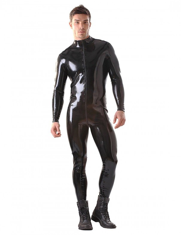 Mister B Rubber Full Body Suit With Zip