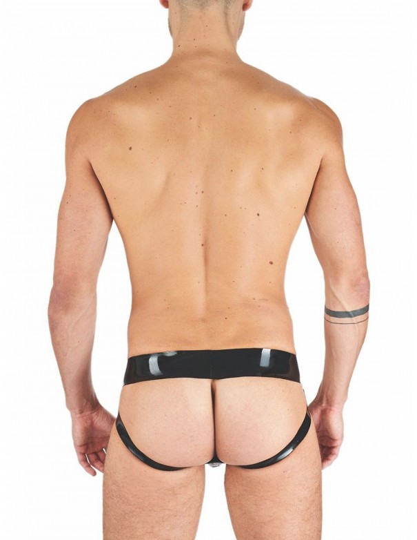 Mister B Rubber Jock Strap Black