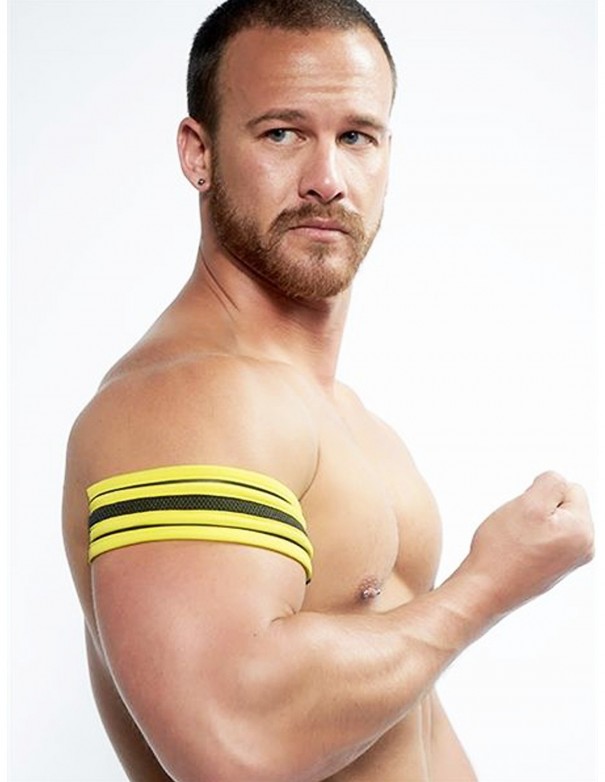 Mister B Neoprene Biceps Band Black Yellow