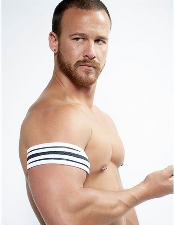 Mister B Neoprene Biceps Band Black White