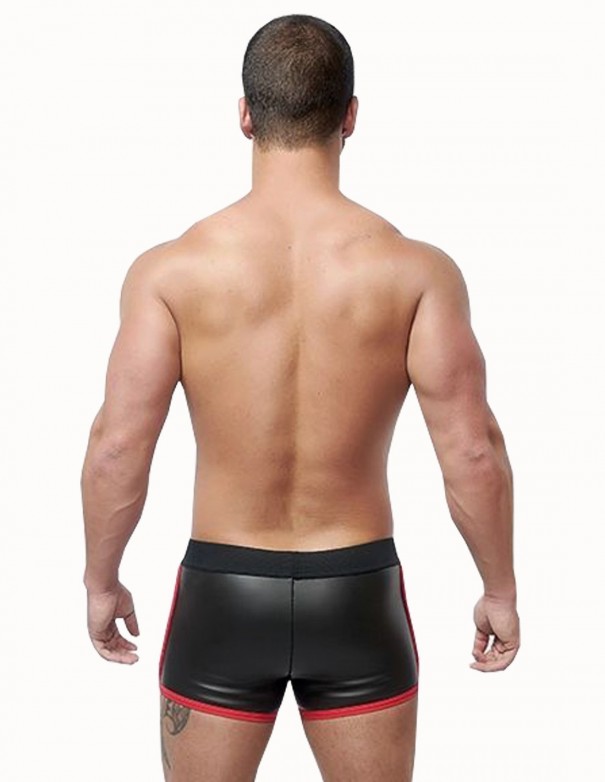 Mister B Neoprene Pouch Shorts Black Red