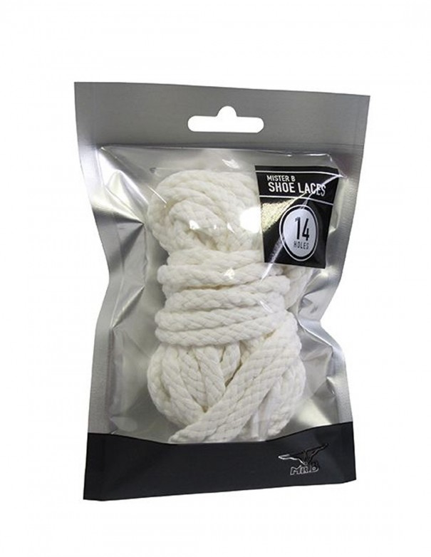 Mister B Shoe Laces White 10 Holes