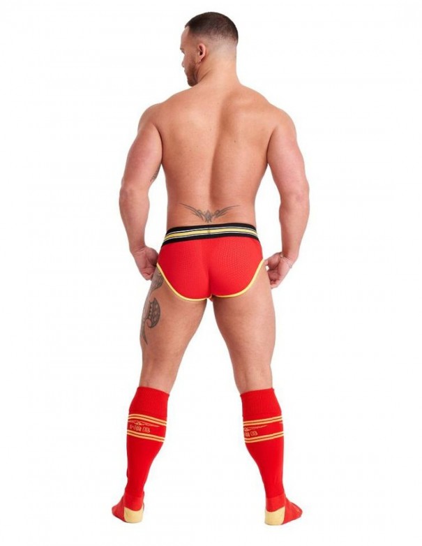 Mister B URBAN Football Socks Red Yellow