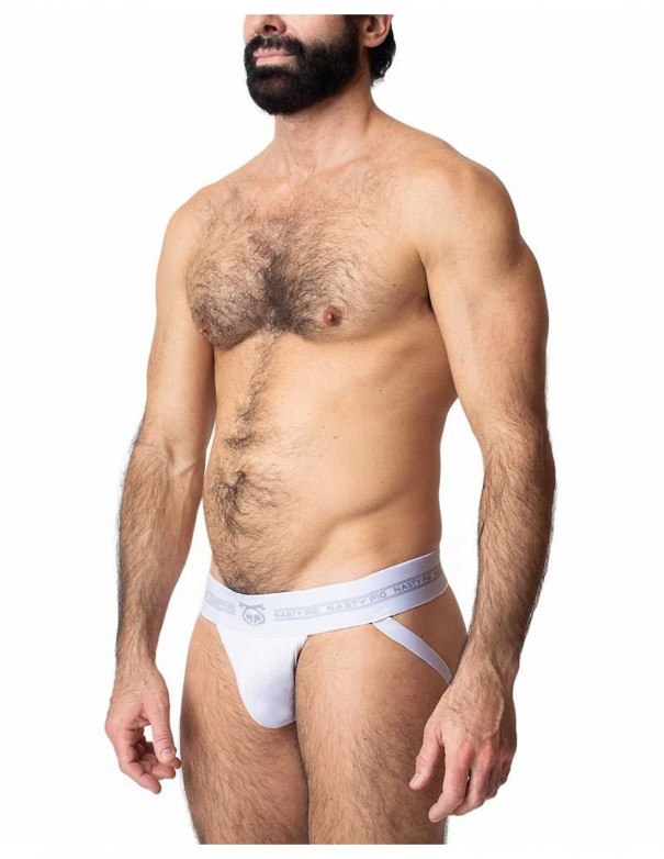Nasty Pig Core Jock Strap - White Grey