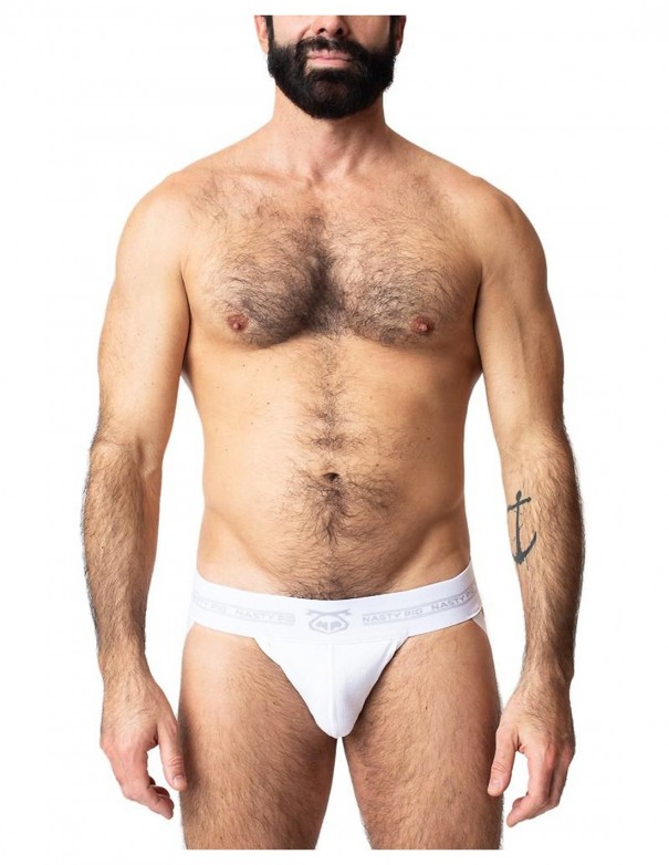Nasty Pig Core Jock Strap - White Grey