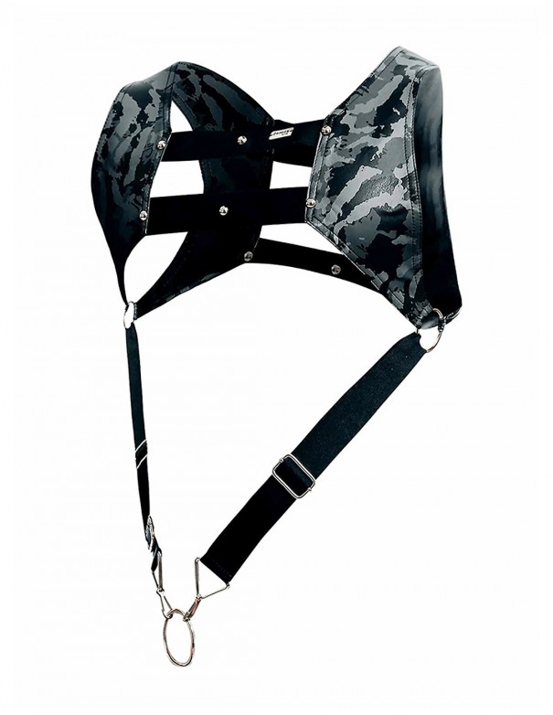 DNGEON Top Cockring Harness - Grey