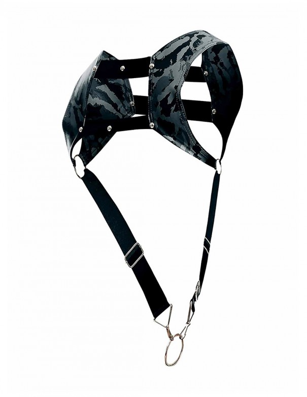 DNGEON Top Cockring Harness - Grey