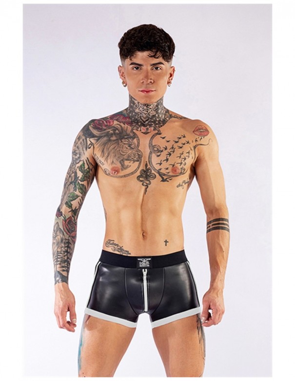 Mister B Neoprene Pouch Shorts Black White