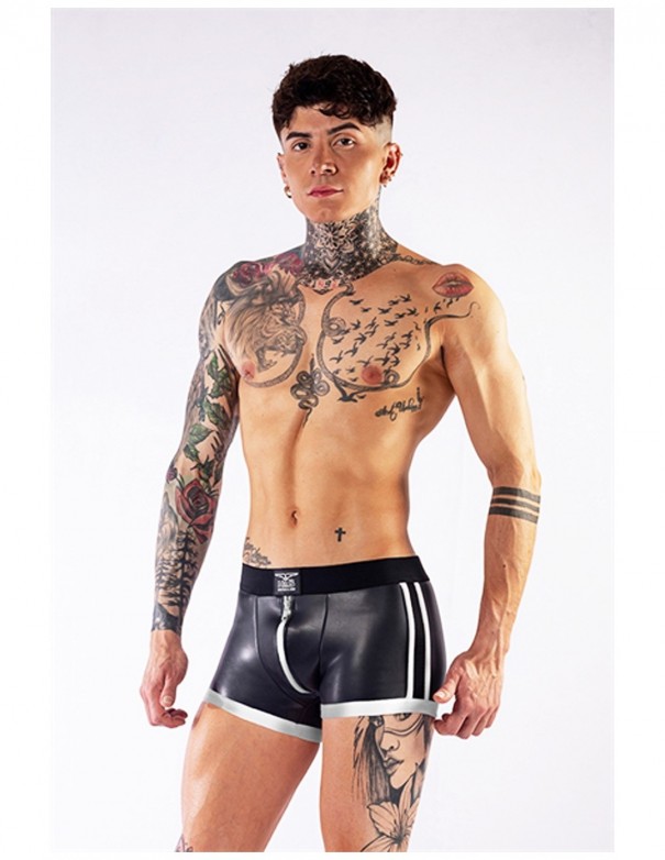 Mister B Neoprene Pouch Shorts Black White
