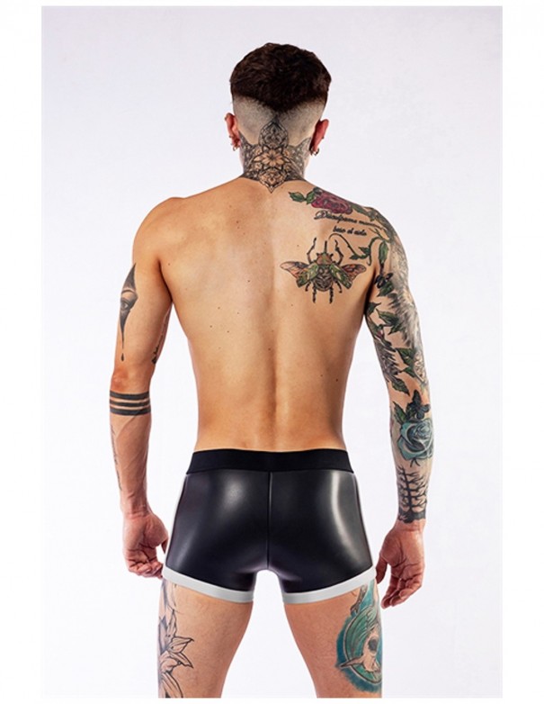 Mister B Neoprene Pouch Shorts Black White