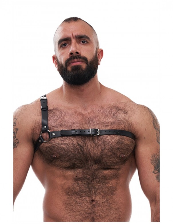 Mister B Serve Leather Style Harness Black