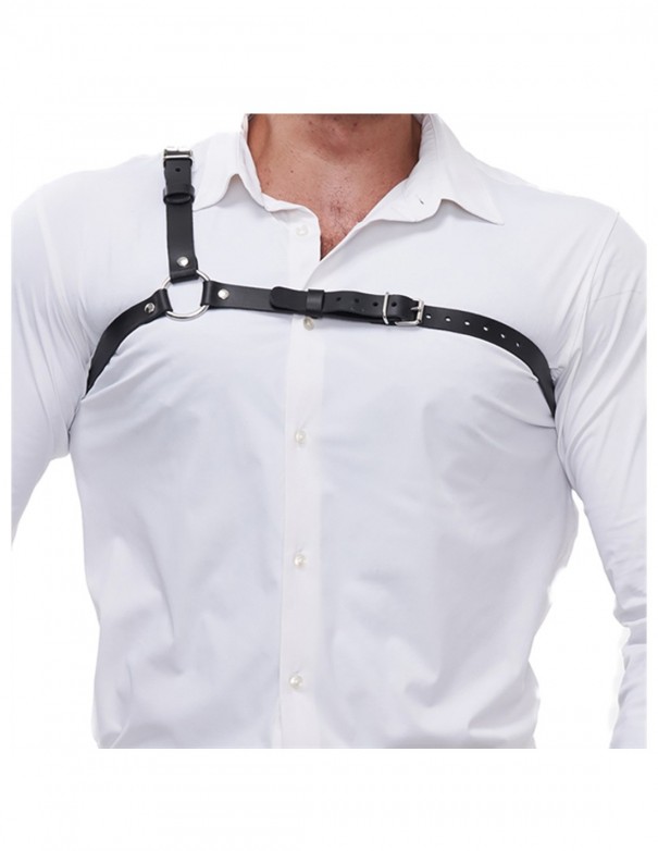 Mister B Serve Leather Style Harness Black